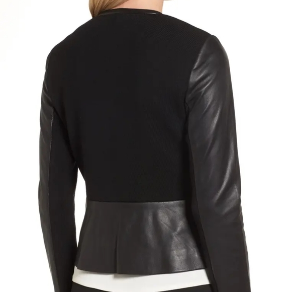 Emerson Rose Leather Merino Wool Blazer Jacket XL - Picture 5 of 13